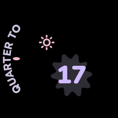 CrazyDate at quarter to five: QUARTER TO with the weather sun